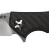 Zero Tolerance 0452CF; Pocket Knife with 4.1” Dual-Finished S35VN Steel Blade, Carbon Fiber Front and Titanium Back Handle Scales, KVT Ball-Bearing Opening, Frame Lock, Deep-Carry Pocketclip; 4.6 OZ.,Large