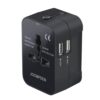 Travel Adapter, JOOMFEEN Worldwide All in One Universal Power Wall Charger AC Power Plug Adapter with Dual USB Charging Ports for USA EU UK AUS Cell Phone Laptop (Black) Black 38 51j2xviK2bL
