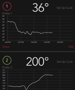 iDevices iGrill 2 Bluetooth Smart Meat Thermometer w/2 Color-Coded Meat Probes, 200-Hour Battery Life, Illuminated Display and LED Temperature Readout 47 51j7 VCKL 1