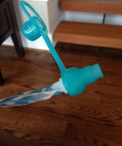 ChooMee SoftSip Food Pouch Top | Baby Led Weaning | No Spill Flow Control Valve, Protects Childs Mouth, 100% Silicone, BPA Free | 2CT Orange Aqua 57 51j9zTqaWL