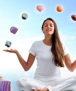 CHAKRA PYRAMID STONE w/ 7 Chakra Stones ~ Red Jasper, Aventurine, Golden Quartz, Amethyst ~ 30-40mm Size by Shambala Shop 23 51jB0F32T5L