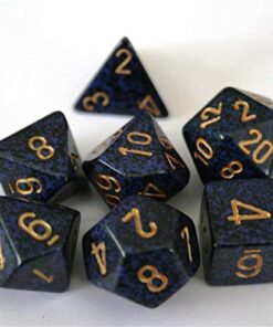 Polyhedral 7-Die Speckled Dice Set - Golden Cobalt 15 51jCyUJNPOL