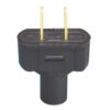 Leviton 48643-E 15 Amp, 125 Volt, Non Grounding Plug, Black 1 Count (Pack of 1)