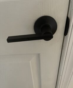 Schlage F10 V LAT 622 Latitude Door Lever, Hall & Closet Passage Lock, Matte Black Standard 30 51jL6uTPsIL
