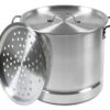 IMUSA USA Aluminum Tamale and Steamer Steamer Pot 20-Quart, Silver 21 51jPv0 c8ZL