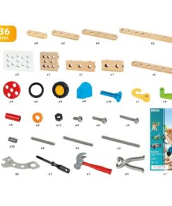 Brio Builder 34587 - Builder Construction Set - 136-Piece Construction Set STEM Toy with Wood and Plastic Pieces for Kids Age 3 and Up 14 51jSp7N0oKL