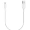 Anker iPhone Cable, Powerline II Lightning Cable, Probably The World's Most Durable Cable, MFi Certified for iPhone Xs/XS Max/XR/X / 8/8 Plus / 7/7 Plus / 6/6 Plus / 5S (White) 1 ft White
