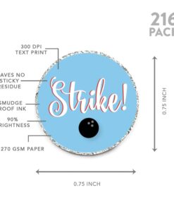 Andaz Press Birthday Chocolate Drop Labels Trio, Fits Kisses Party Favors, Bowling Strike!, 216-Pack Bowling Strike! 14 51jbiZ6wYJL