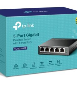 TP-Link TL-SG1005P, 5 Port Gigabit PoE Switch, 4 PoE+ Ports @65W, Desktop, Plug & Play, Sturdy Metal w/ Shielded Ports, Fanless, QoS & IGMP Snooping,black 5 Port w/ 4-Port PoE+ 26 51jrSHC4BbL
