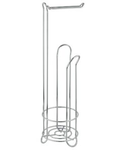 iDesign Classico Metal Toilet Tissue Roll Reserve Organizer for Bathroom, Compact Organizer, Holds 4 Rolls of Toilet Paper, Chrome Set of 1 23 51jypzn1T L