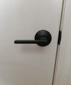 Schlage F10 V LAT 622 Latitude Door Lever, Hall & Closet Passage Lock, Matte Black Standard 29 51k3DTmIpfL