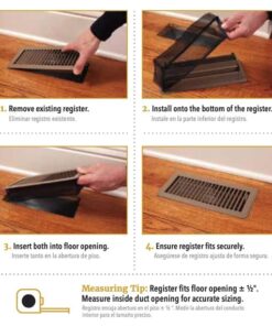 Alternative view of HAAK Floor Register Trap - Screen for Home Air Vent Filters 4"x12", 2-Pack 4x12 Inch
