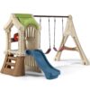 Step2 Play Up Gym Set for Kids, Outdoor Swing Set, Backyard Slide, Swings, Playhouse, & Crawl Space, Two Tier, Easy Set Up, Toddlers Ages 3-6 Years Old 55 51k86UcHtJL