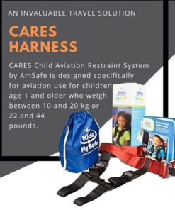 Cares Airplane Harness For Kids - Toddler Travel Restraint - Provides Extra Safety For Children on Flights - Light Weight, Easy to Store and Installs In Minutes, Black 20 51kDfdhz1gL