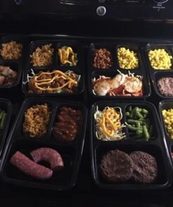 Ez Prepa 25 Pack 32oz 3 Compartment Meal Prep Containers with Lids -Food Storage Containers Plastic, Bento Box, Lunch Containers, Microwavable, Freezer and Dishwasher Safe, Food Containers 38 51kE 6hSrBL