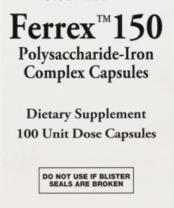 Ferrex 150 Polysaccharide Iron Complex Capsules by Breckenridge - 100 Ea 13 51kL0U5TGXL