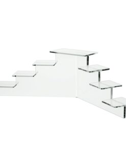Source One Deluxe Acrylic 7 Tier Display Stand, Available in 3 Sizes Clear & Black (Small, Clear) Small 6 51kTuiBzkNL