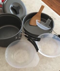 OuterEQ Camping Cookware Outdoor Mess Kit Lightweight Backpacking Cooking Set Picnic Pots and Pans 8pcs 27 51kmw5iH9vL