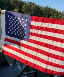 12x18" American Boat Flag - Marine Grade US Flag, Embroidered All Weather Nylon with Reinforced Stitching - for outdoor use, Made In USA 30 51kqnh0Y4qL