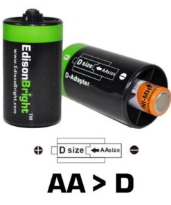 NITECORE New i4 battery Charger For Li-ion / IMR / Ni-MH/ Ni-Cd 18650 18350 16340 RCR123 14500 AA AAA D C w/ Ac and 12V DC (Car) power cords, EdisonBright BBX3 battery box, 2 X AA to D type batteries 17 51kvEGIsPeL