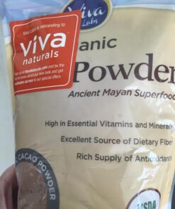 Viva Naturals Organic Cacao Powder, 1lb - Unsweetened Cacao Powder With Rich Dark Chocolate Flavor, Perfect for Baking & Smoothies, Non-GMO, Certified Vegan & Gluten-Free, 454 g 1 Pound (Pack of 1) 34 51kyKL9sFnL