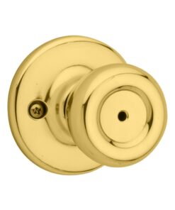 Kwikset Tylo Bed/Bath Knob in Polished Brass