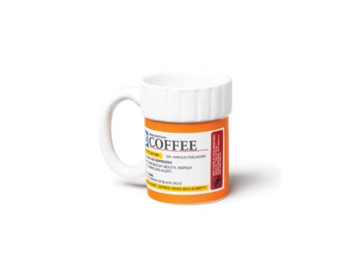 BigMouth Inc. Prescription Coffee Mug - Large Funny Prescription Coffee Cup - Unique Pharmacy Gifts - Hilarious Novelty and Gag Gifts for Doctor - Dishwasher-Safe Ceramic Pill Bottle Coffee Cup - 12oz White