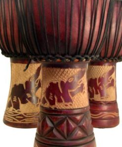Alternative view of Hand-carved Djembe Drum From Africa - 13"x24" - Drum Circle Village