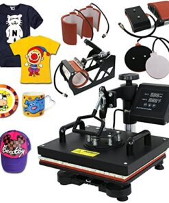 Alternative view of ZENY Heat Press Machine for T Shirt 12x15 Inch 6 in 1 Combo kit Swing Away Heat Transfer Sublimation for Plate Cap Mug 6in1