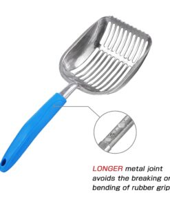 Chi-buy The Latest Update Metal Cat Litter Scoop POLISHING Blue Handle,Aluminum Alloy with TABS/Round Teeth Pet Kitty Litter Scooper 20 51l8ZPXf5SL