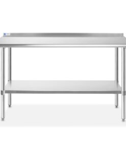GRIDMANN Stainless Steel Kitchen Prep Table 60 x 24 Inches with Backsplash & Under Shelf, NSF Commercial Work Table for Restaurant and Home 60 in Long x 24 in Deep 23 51lD3w55l4L