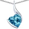 Star K Sterling Silver Large 10mm Heart Shape Heart Pendant Simulated Blue Topaz 31 51lM5Q9DRnL