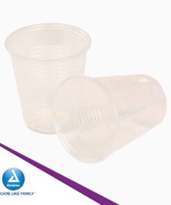 Dynarex Disposable Clear Drinking Cups - Single Use Plastic Cups for Office, Hospital, Clinic - with Rolled Rim, Ribbed Center - 3oz, Bulk Supplies Box of 100 3 oz. 16 51lW4igLaDL