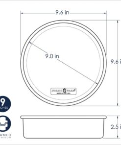 Nordic Ware Natural Aluminum Commercial Round Layer Cake Pan Baking Essentials, 9", Silver 9-Inch Round 20 51lifZ7fkuL