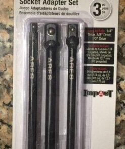 ARES 70001-6-Inch Impact Grade Socket Adapter Set - Turns Power Drill into High Speed Nut Driver - 1/4-Inch, 3/8-Inch, and 1/2-Inch Drive 6 Inch 20 51lvxEn6VFL