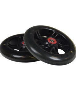 AlveyTech 125 mm Wheels for the Razor A3 Kick Scooter, Clear Wheel Black Hub (Set of 2)