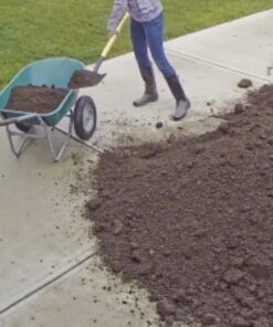 Best Choice Products Dual-Wheel Home Utility Yard Wheelbarrow Garden Cart w/Built-in Stand for Lawn, Gardening, Grass, Soil, Bricks, and Construction, Green 52 51m b8OOc2L