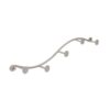 Spectrum Sweep Wall Mount 5-Hook Rack (Satin Nickel) - Wire Storage for Entryway, Bathroom, Backpack, Coat, Jacket, Purse, Belt, Robe, & More / Home Décor & Apartment Essential Satin Nickel Set of 1 Wall Mount 5 Hook Rack
