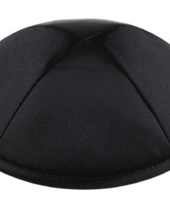 Zion Judaica Deluxe Satin Kippot Bulk Packs Kippas or Single Kippah Includeds Free Kipa Clips Black 1
