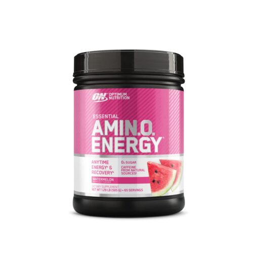 Optimum Nutrition Amino Energy - Pre Workout with Green Tea, BCAA, Amino Acids, Keto Friendly, Green Coffee Extract, Energy Powder - Watermelon, 65 Servings (Packaging May Vary) 65 Servings (Pack of 1)