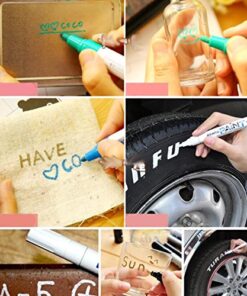 BEMLP Permanent Marker Pen Colorful Waterproof Metal Oilly Fill Paint For School DIY Tyre Tire Tread CD Metal Paint Markers Tire pen 12 Colors for Scuba gear 13 51mBXhYZ0vL