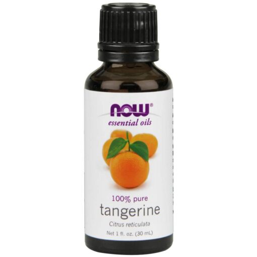 NOW Essential Oils, Tangerine Oil, Cheerful Aromatherapy Scent, Cold Pressed, 100% Pure, Vegan, Child Resistant Cap, 1-Ounce 1 Fl Oz (Pack of 1) Standard Packaging