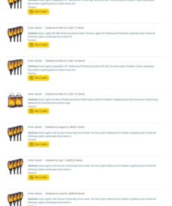 TomCare Solar Lights Upgraded, 43" Waterproof Flickering Flames 96 LED Torches Lights Outdoor Solar Landscape Decoration Lighting Auto On/Off Pathway Lights for Garden Patio Yard Christmas, Black(4) Black-style 1 29 51mJNBmYDeL