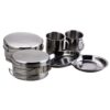 BeGrit Backpacking Camping Cookware Mini Picnic Camping Cooking Mess Kit with Pot and Pan Set for Hiking 8pcs 10 51mJucOsQKL