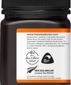 MANUKA DOCTOR - MGO 60+ Manuka Honey Multifloral, 100% Pure New Zealand Honey. Certified. Guaranteed. RAW. Non-GMO (8.75oz) Multifloral MGO 60 8.75 Ounce 28 51mKY7Wz4NL