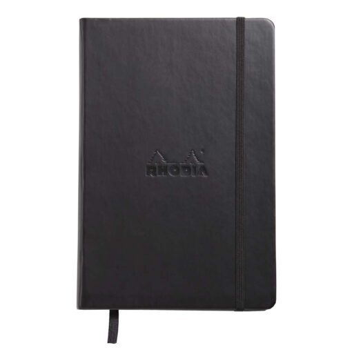 Rhodia Webnotebook - A5 (5.5 x 8.25 inches), Lined, Black 5 1/2 x 8 1/4 Lined