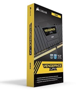 Corsair CMK8GX4M2A2400C16 Vengeance LPX 8GB (2x4GB) DDR4 DRAM 2400MHz (PC4 19200) C16 Memory Kit - Black 8GB Kit (2x4GB) 8 51mLLywqrYL