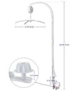 Alternative view of OMORC Baby Crib Mobile Music Box Holder Arm Bracket Nut Screw Box (34 INCH)