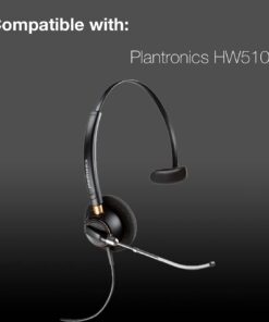 Headset Cable Compatible with Plantronics QD for Select Avaya Phones - J139, J169, J179, 1608,1616, 9610, 9620, 9620L, 9620C, 9630, 9630G, 9640, 9640G, 9650, 9670 (Basic Cable) | Adapter Cable HIS-1 Basic Cable 11 51mOnDLtOlS