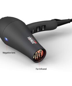 JINRI Infrared Professional Salon Hair Dryer Ionic Hair Dryer with Diffuser & Concentrator Attachments for Curly Hair, Black (Large) 27 51mQAxXDSFL